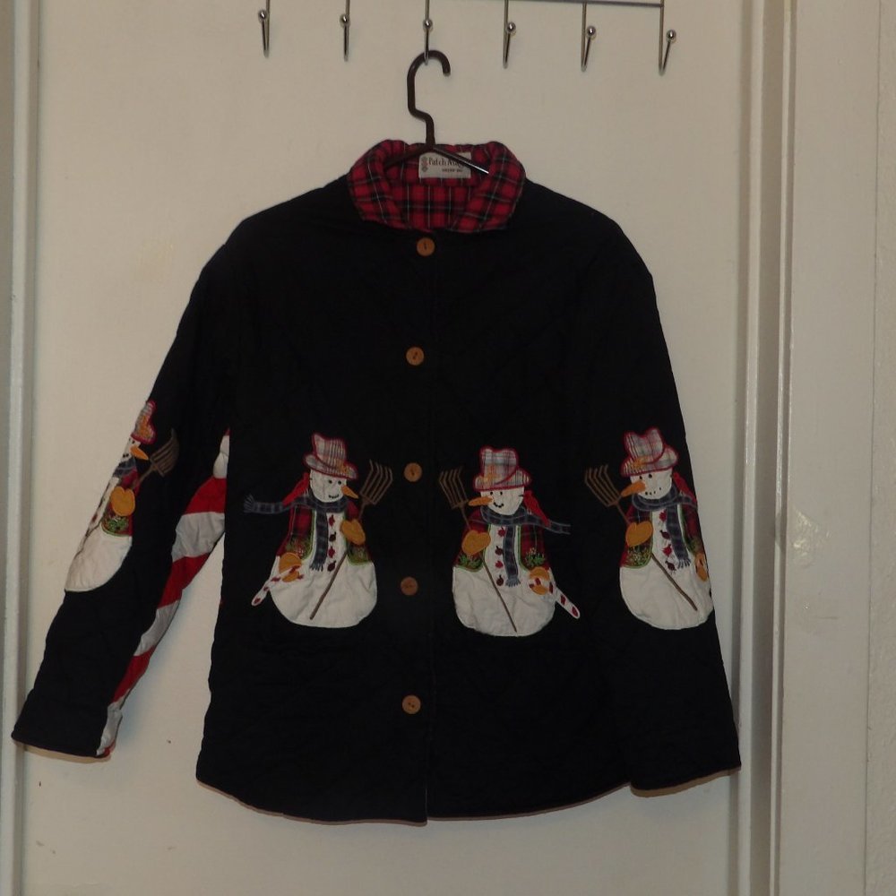 Vintage Patch Magic Group Quilted Reversible Snow… - image 1